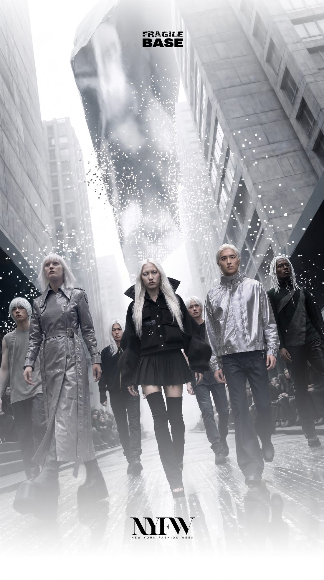 Visuel clé NYFW, mannequins dans la rue