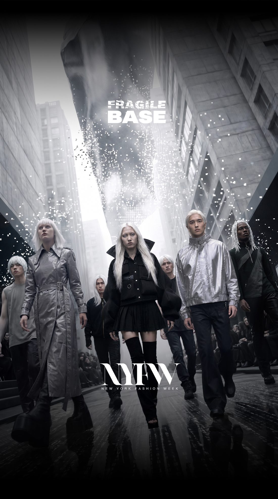 Visuel clé NYFW, logo Fragile Base